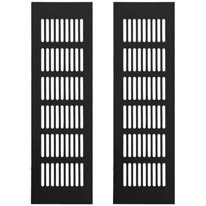 Aluminiowa kratka wentylacyjna 2 sztuki, prostokątna kratka wentylacyjna ze stopu, zewnętrzna kratka wentylacyjna 250 x 80 mm