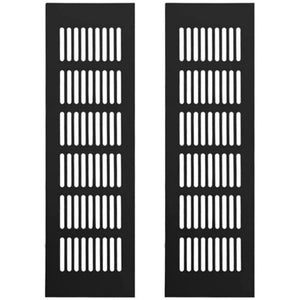 CHOYCLIT Set Di 2 Griglie Di Ventilazione Rettangolari, Griglie Di Ventilazione In Alluminio Ventilazione Esterna 80 X 250 Mm 83682027 - Foto 8