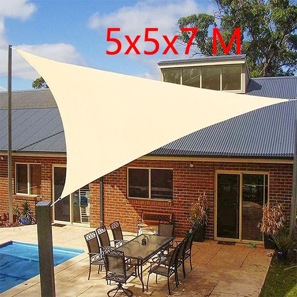 Vela Ombreggiante Triangolare 4x4x5.7m - Impermeabile E UV98%, Per Giardino, Balcone, Con Fune E Anelli D - Foto 2