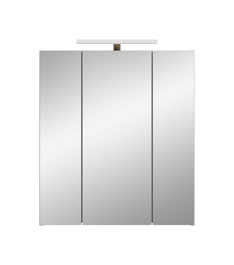 Star armoir de salle de bain avec miroir avec éclairage 3 portes miroir ...