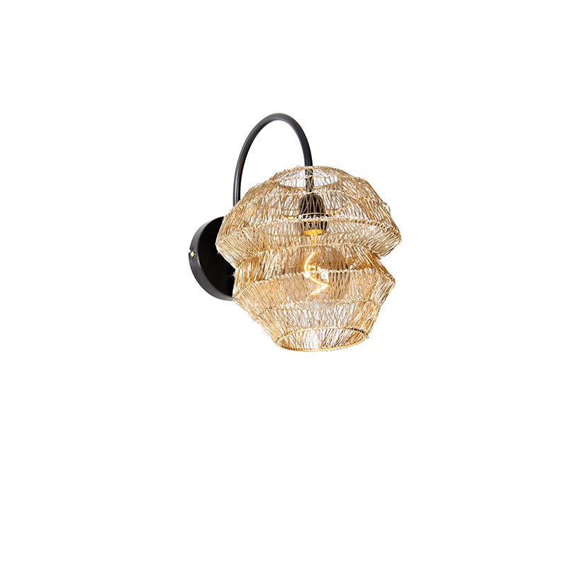 Orientalna lampa ścienna złota - Vadi