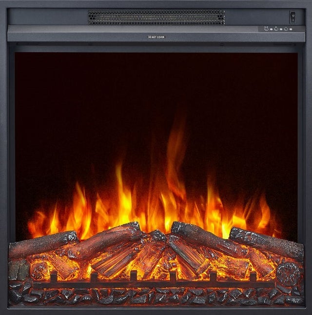 CHEMIN'ARTE - Insert électrique Oxford 2XL avec Effet flammes LED, Chauffage 2000W, programmation, télécommande