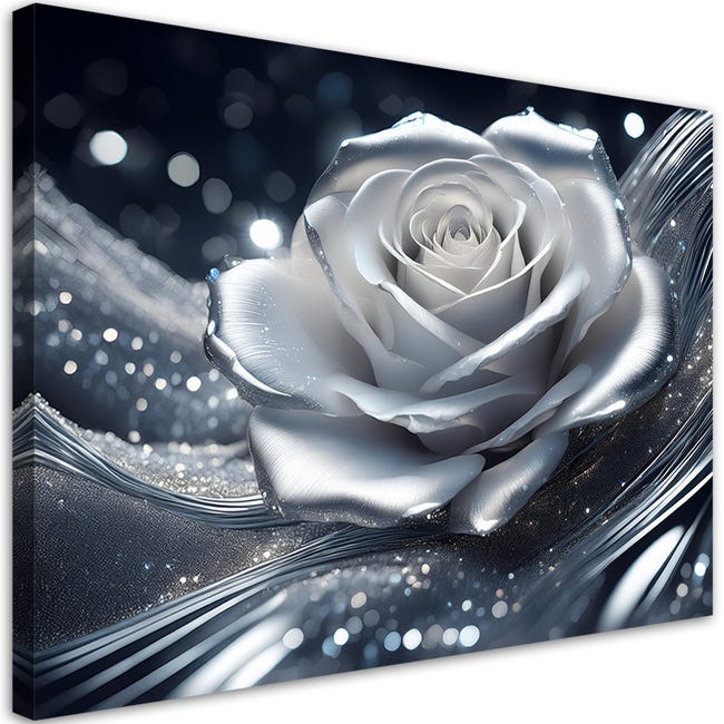Tableau sur toile Fleur de lotus 3D abstraite AI 90x60 | Leroy Merlin Tableau sur toile Fleur de lotus 3D abstraite AI 90x60 | Leroy Merlin