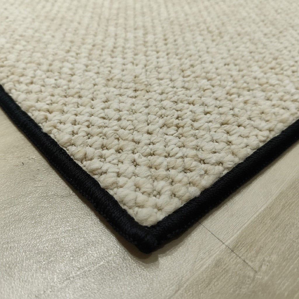 Alfombras Tadi & Imperio 1979  Alfombra Veleta De Bucles Grandes – Robusta Y Elegante Para Cualquier Estancia – Festón Personalizable, 200X300 Cm-F. Beige/Negro , Leroy Merlin