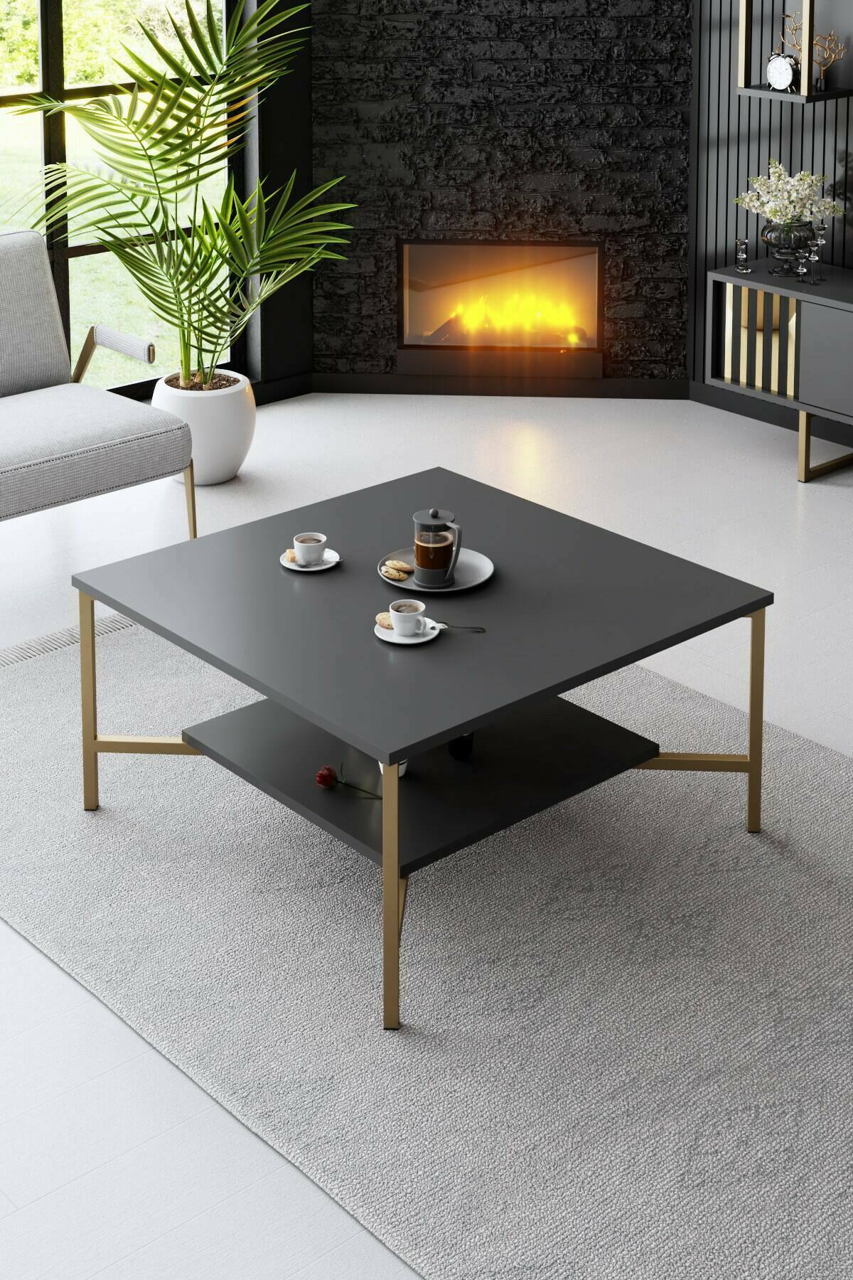 Table basse Mia, Table basse, Porte-revues pour canapé, Etagère de ...