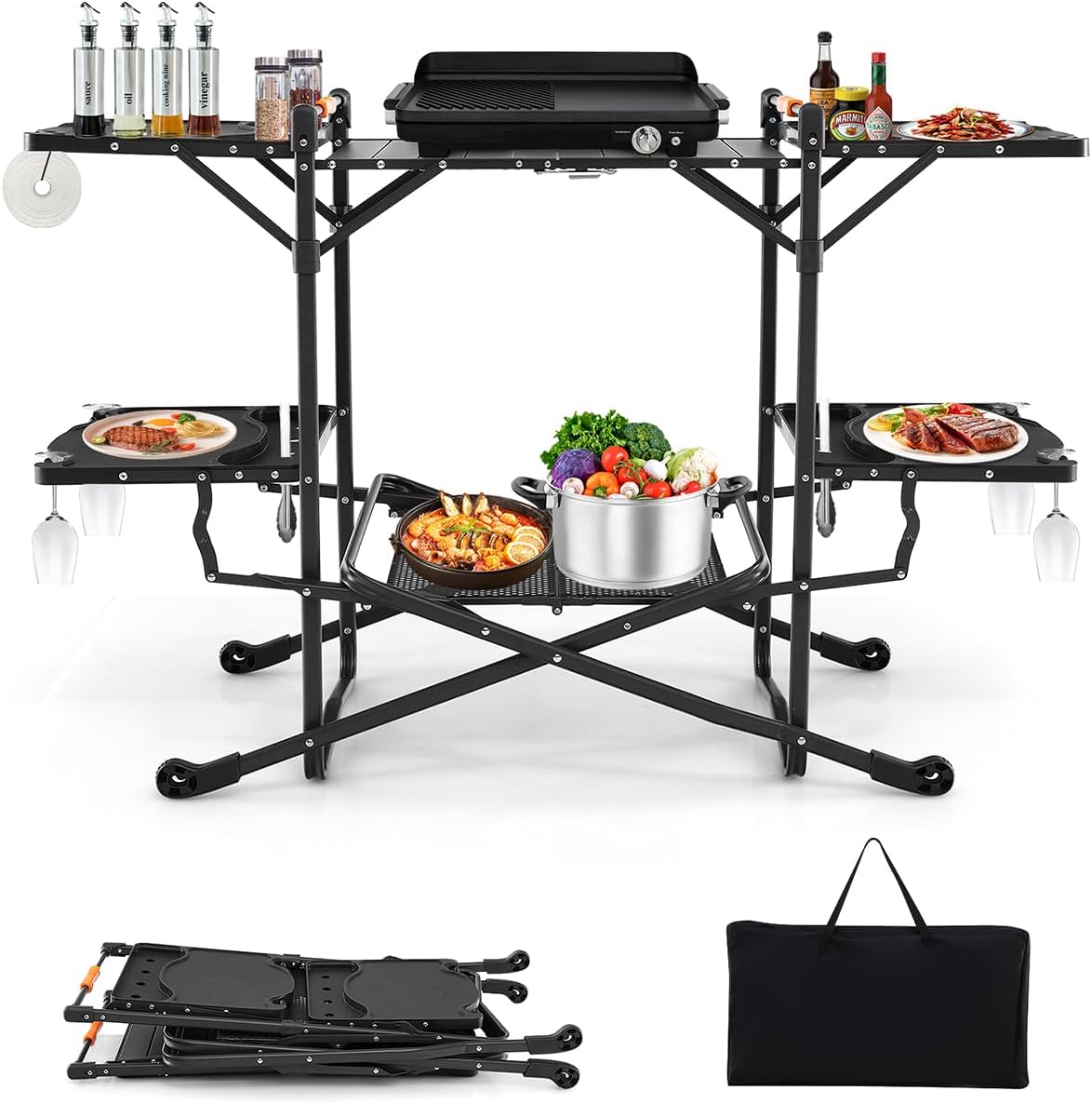 Cuisine De Camping Pliante Kampa – Avec Table D’appoint