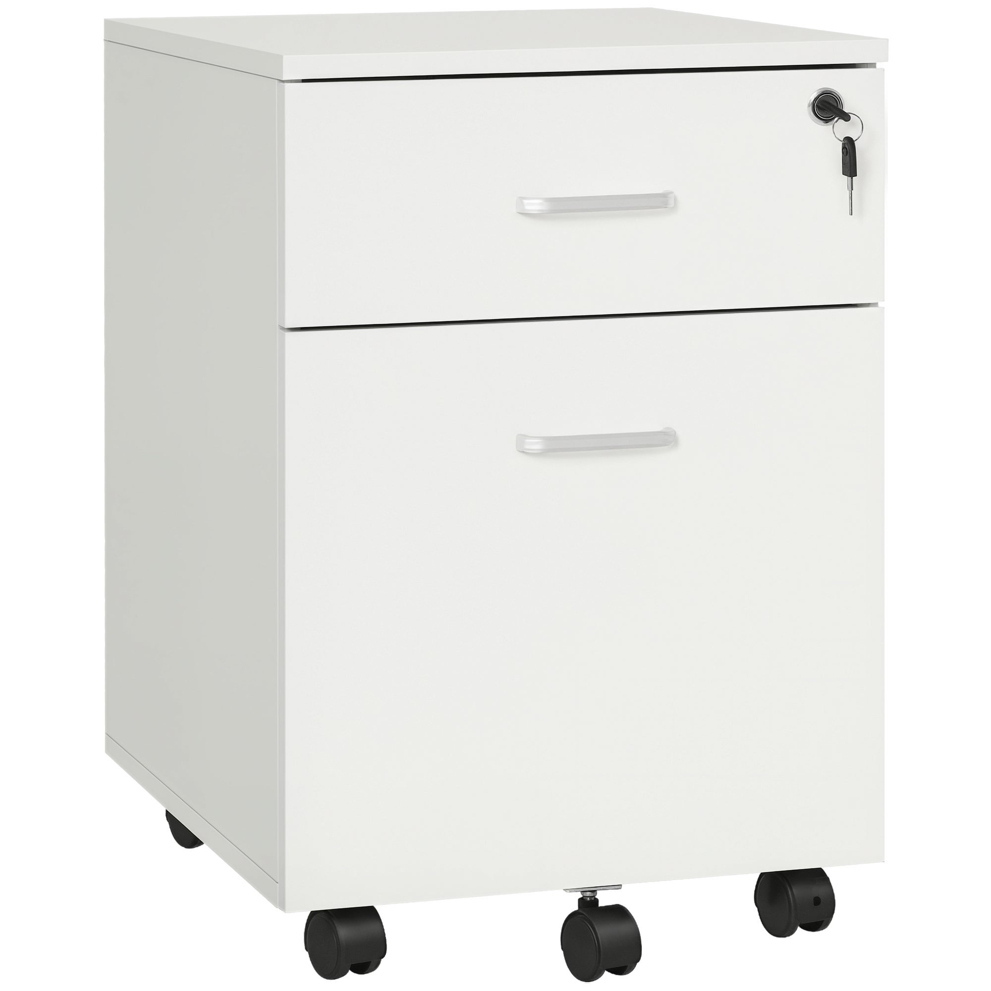 Commode de bureau à 2 tiroirs avec 5 roulettes. armoire de bureau ...