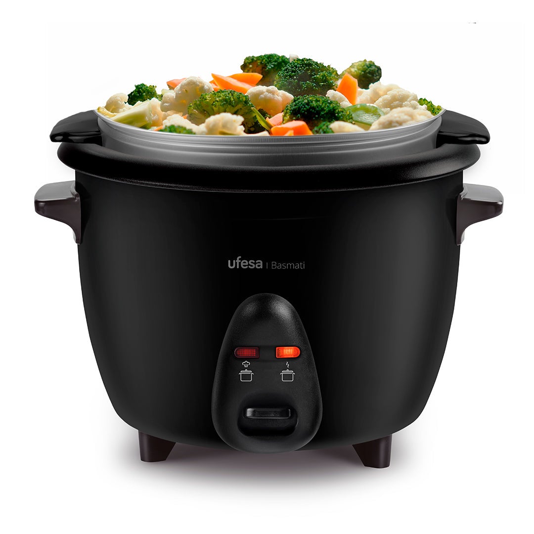 MediaMarkt Ufesa Arrocera, Ar4080 Basmati, 700 W, 1.8 L, Cubeta Anti Adherente Extraíble, Función Mantener Caliente, Negro - Imagen 3