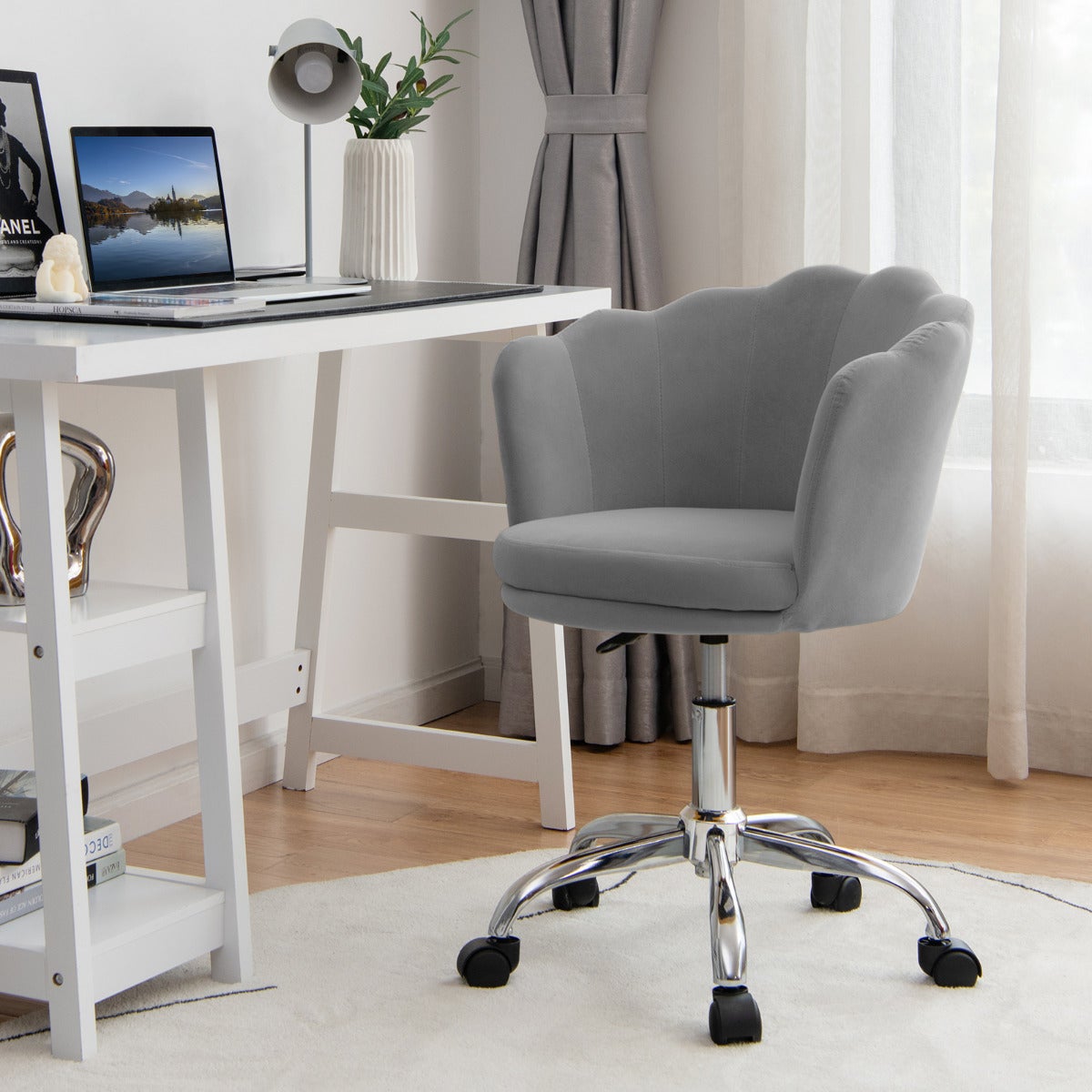Silla De Oficina Giratoria De 360°, Silla De Tocador
