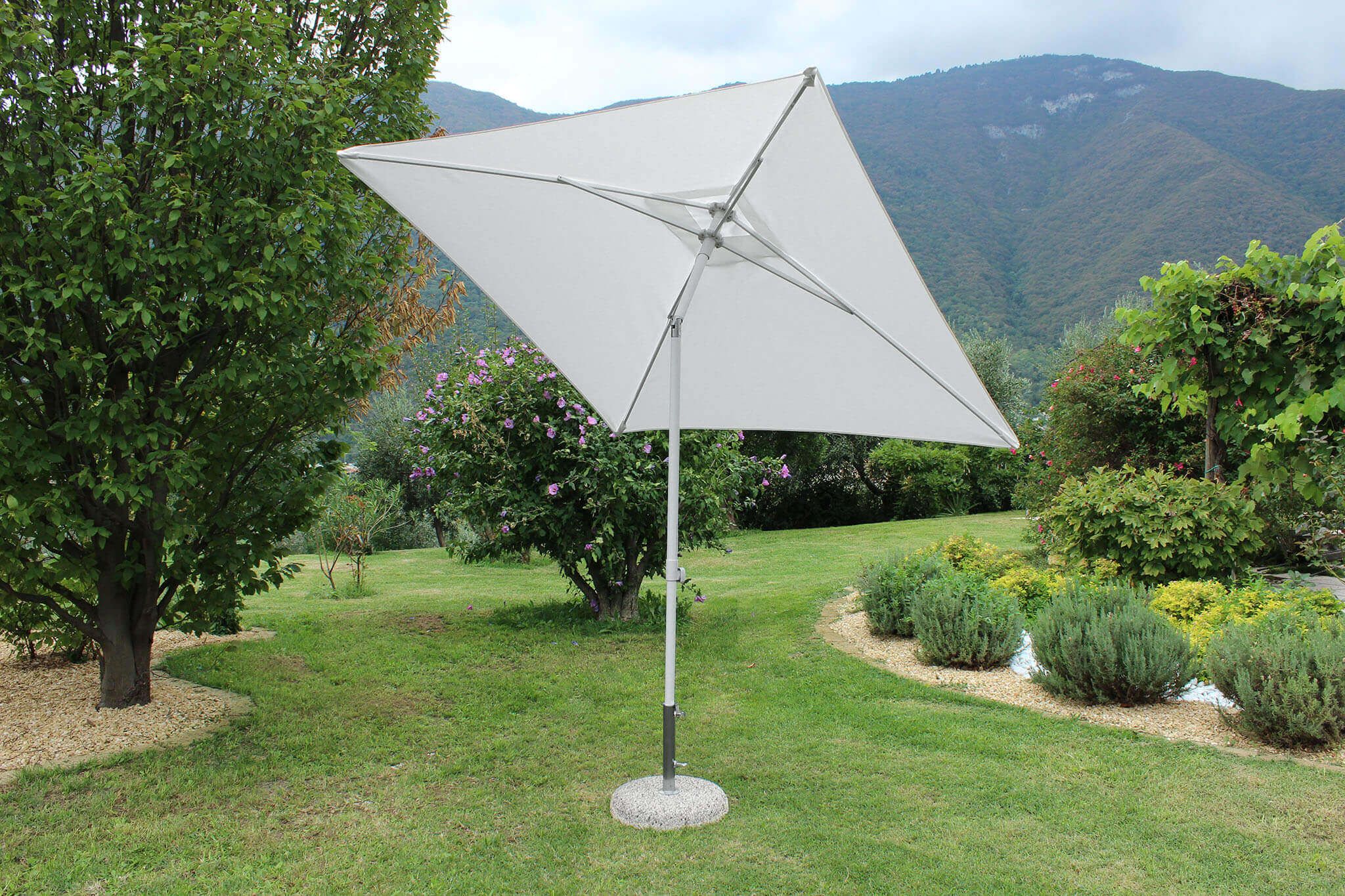 Parapluie D'Extérieur 2x2 M - Toile Carré Réglable, Poteau Démontable - Idéal Pour Jardin, Plage, Camping