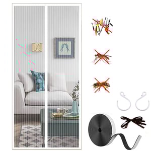 Zanzariera Magnetica Per Porte Anpro 90x210 Cm - Facile Installazione Con Nastro Adesivo, Ideale Per Casa E Animali Domestici - Foto 3