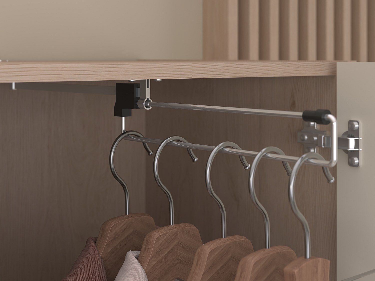 Pont de lit avec rangements – Avec LEDs – L266 cm – Beige et naturel - DOMELITO - 8