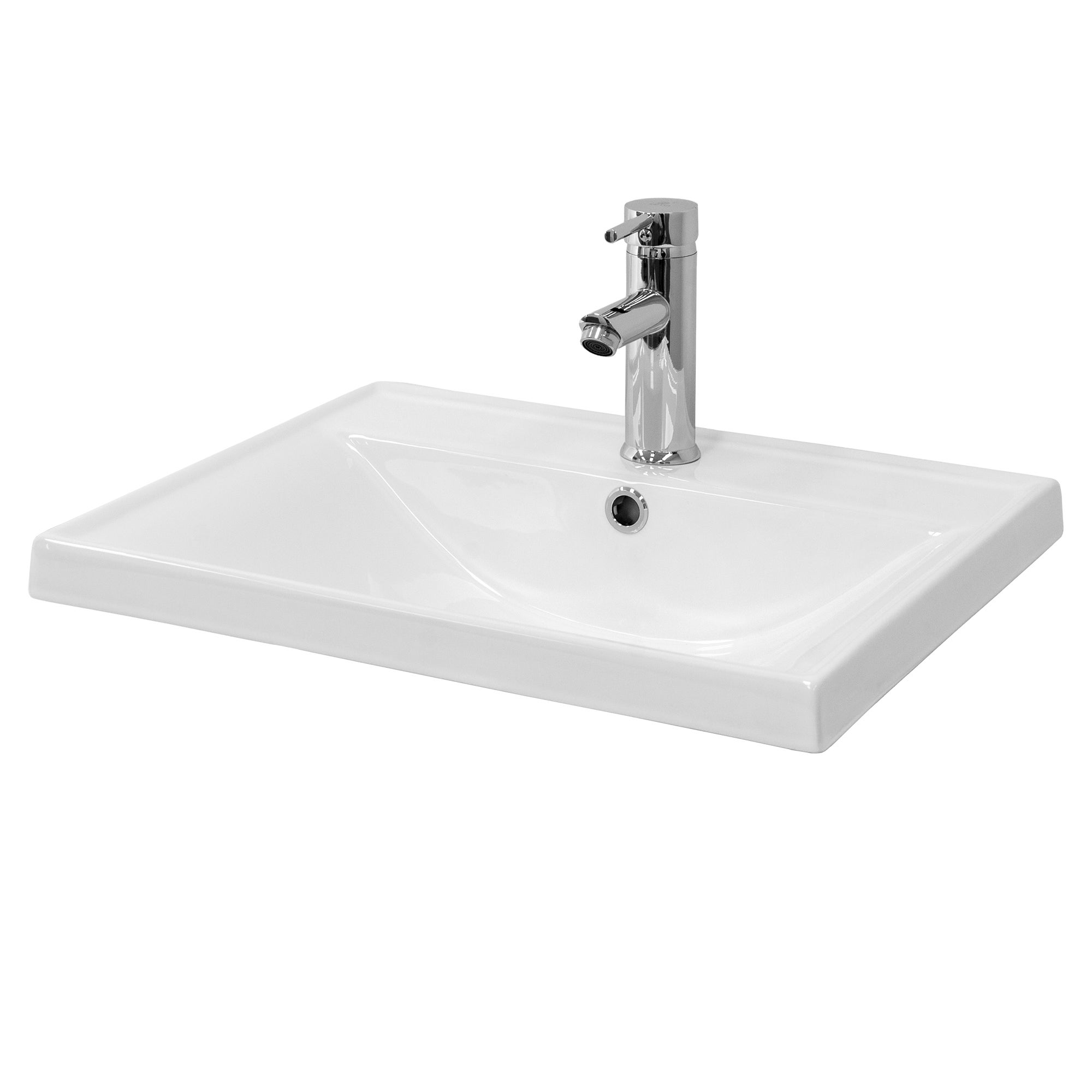 Umywalka Ceramic White Umywalka 510 mm x 155 mm x 415 mm