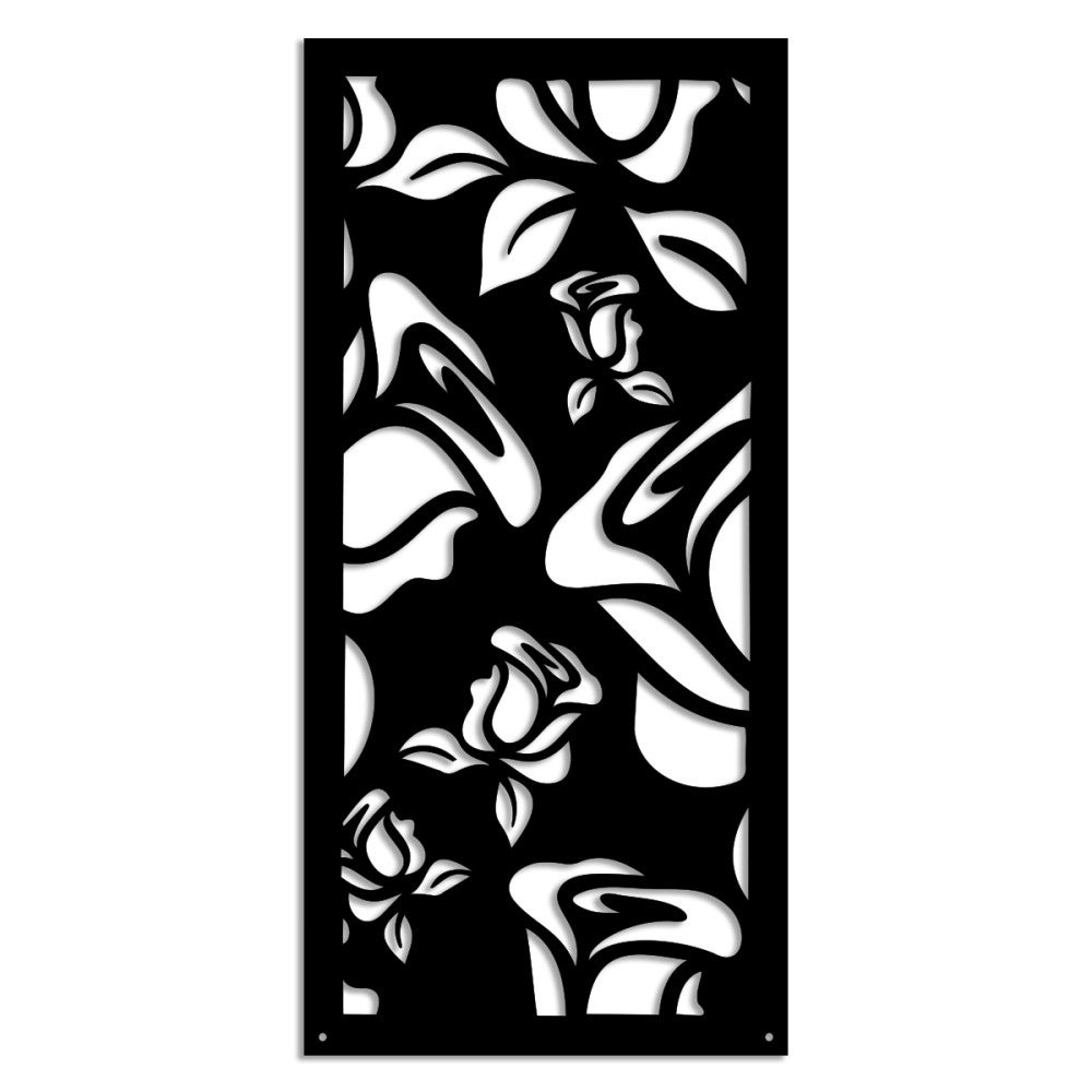 ADENIUM - Panel perforowany z PVC - Osłona przeciwsłoneczna - Rozmiar 47x94 cm - Grubość 1 cm - Kolor CZARNY