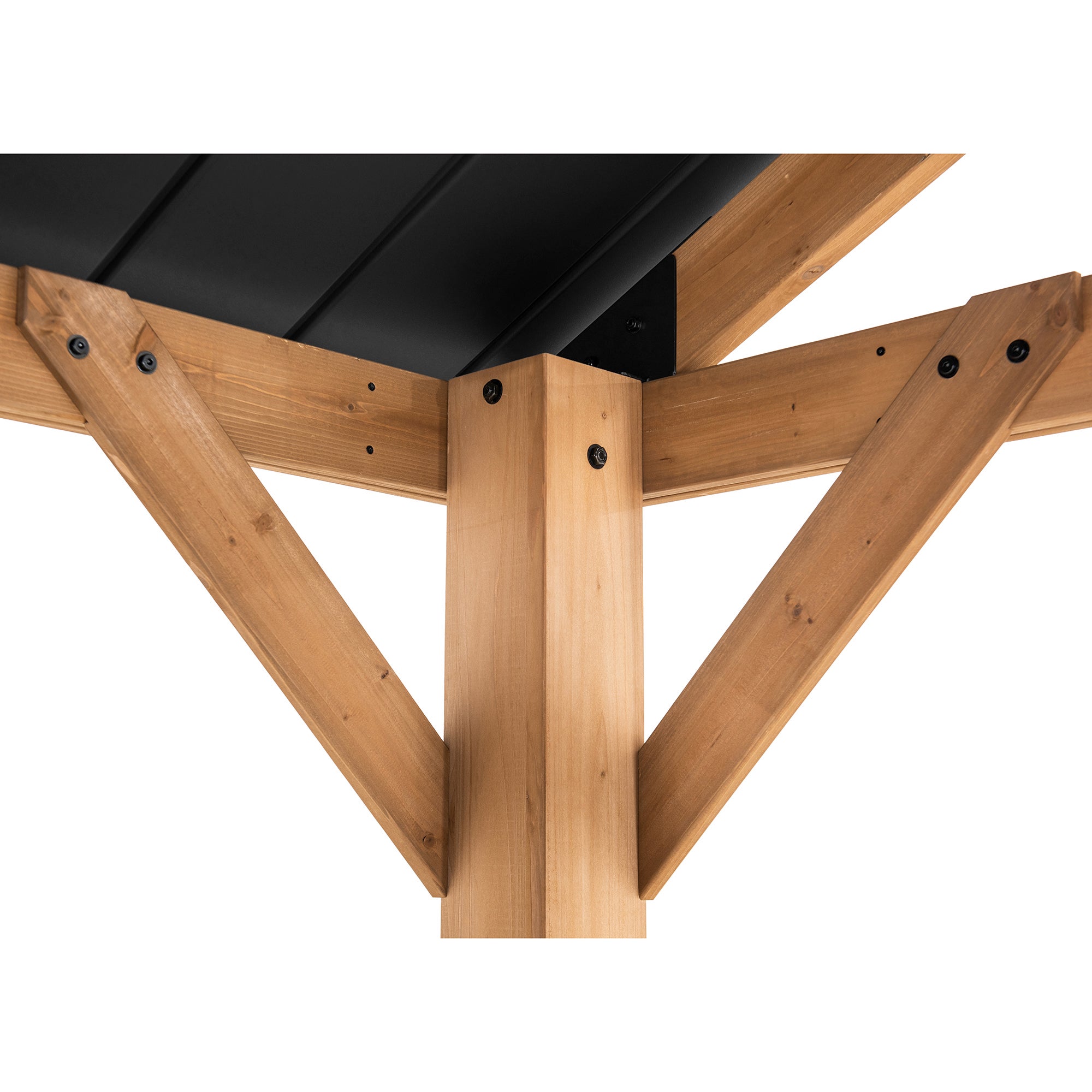 Tonnelle en bois de cèdre TÖDI - 336cm x 400cm, anthracite - 5