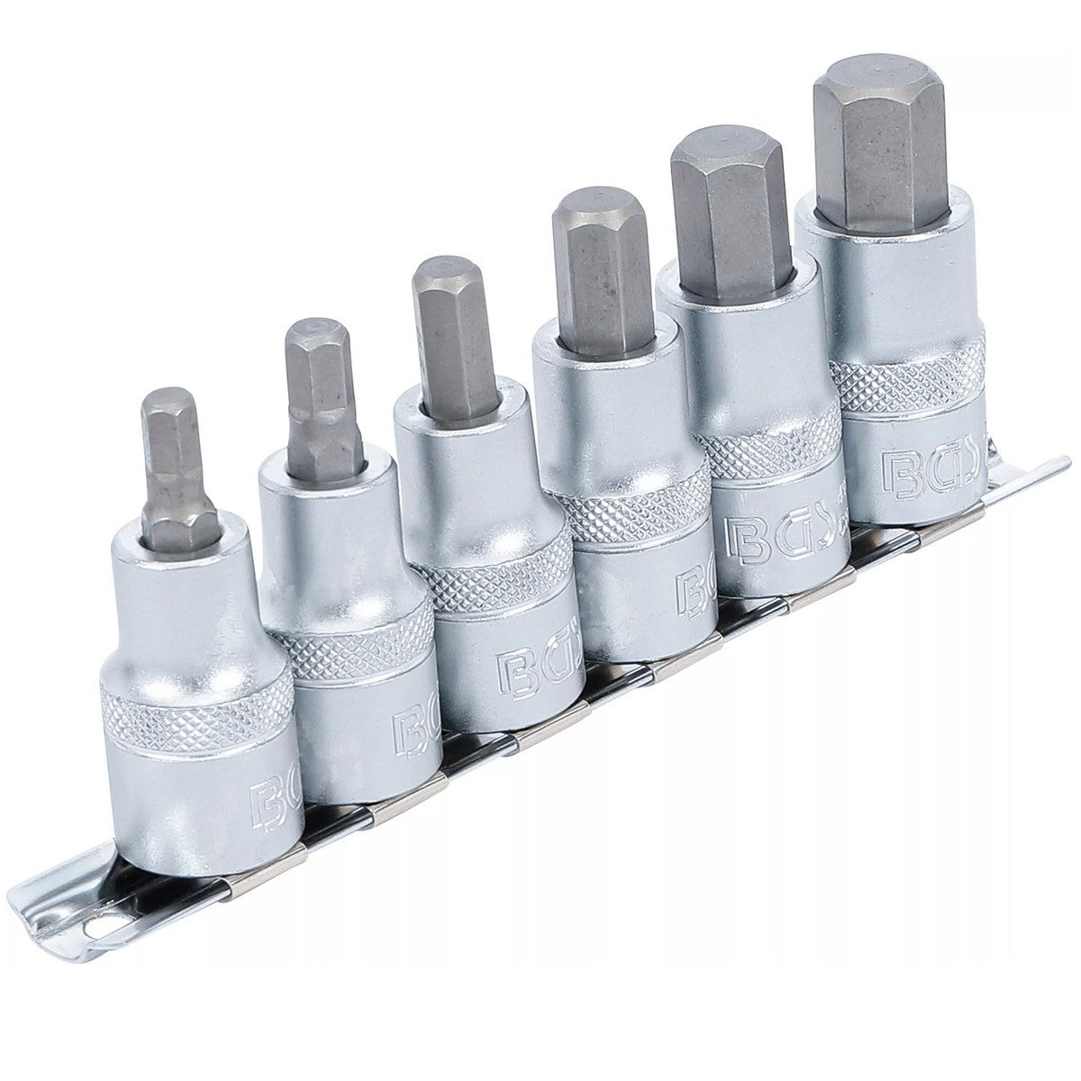 JEU DE 6 DOUILLES A EMBOUTS 6 PANS MALES de 6 à 14 mm POUR CLIQUET 1/2 - 2