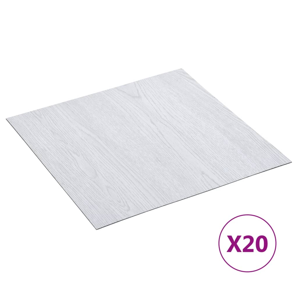 Maison exclusive - tarimas autoadhesivas 20 piezas pvc 1,86 m² blanco