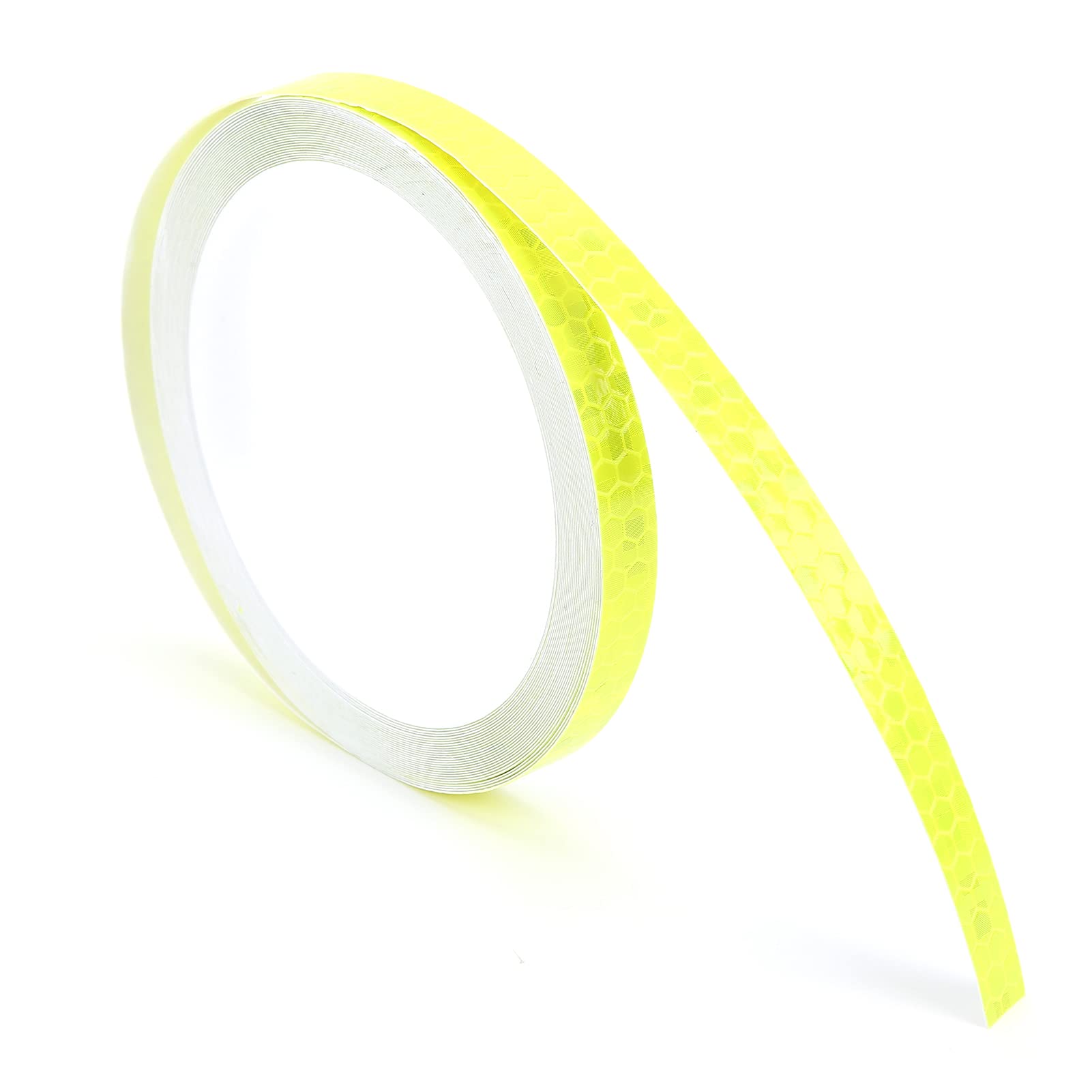 Adesivos reflexivos padrão hexagonal fita luminosa impermeável para carro motocicleta decoração diy (amarelo) - 7