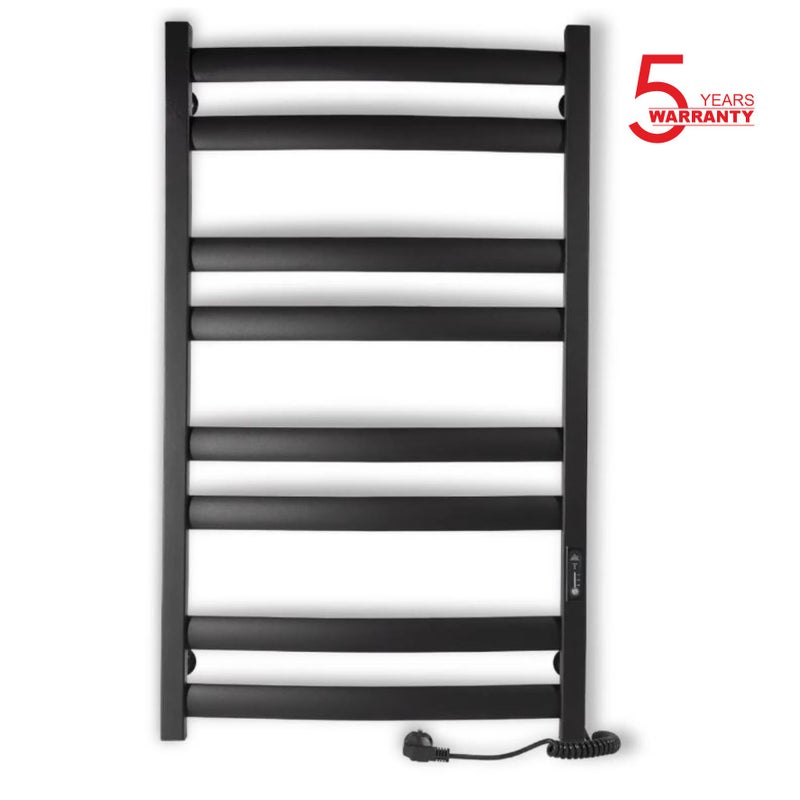 Grzejnik łazienkowy elektryczny ATLANT 500x900 z minutnikiem ECO, 210W, Czarny