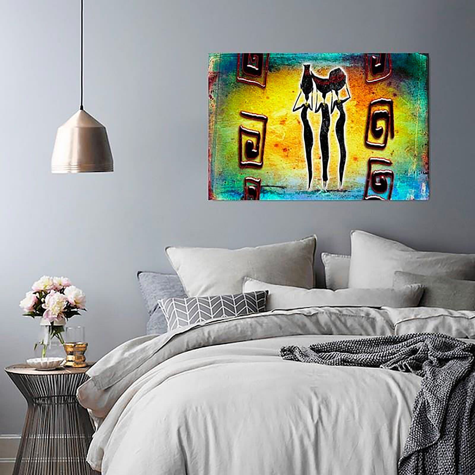 Tableau bois trois grâces - 100 x 70 cm - 3