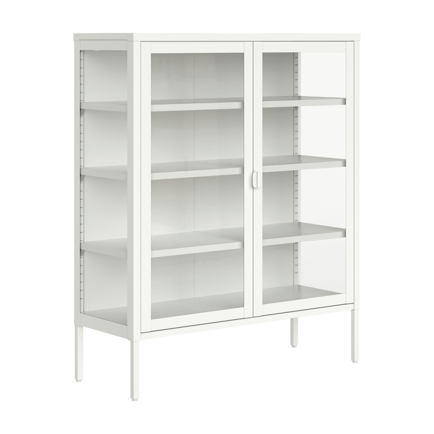 Bogal  Vitrina Titania De 2 Puertas Con Cristales, 90X110x35cm Crema , Leroy Merlin