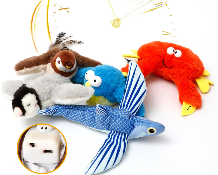 Pájaro volador para gatos: con función de aleteo, adecuado para gatos adultos y gatitos (gatitos que no pueden volar). - 3