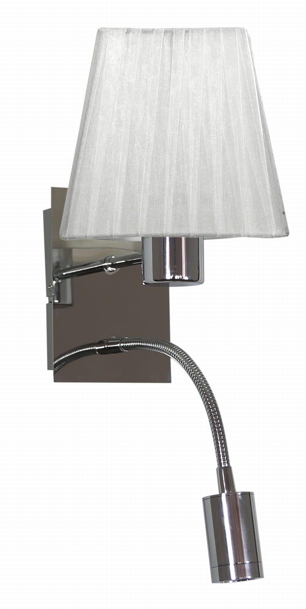 Kinkiet ścienny Sylwana chromowany biały 2xE14x40W wym: 34 x 15 x 19 cm metal IP20 Candellux