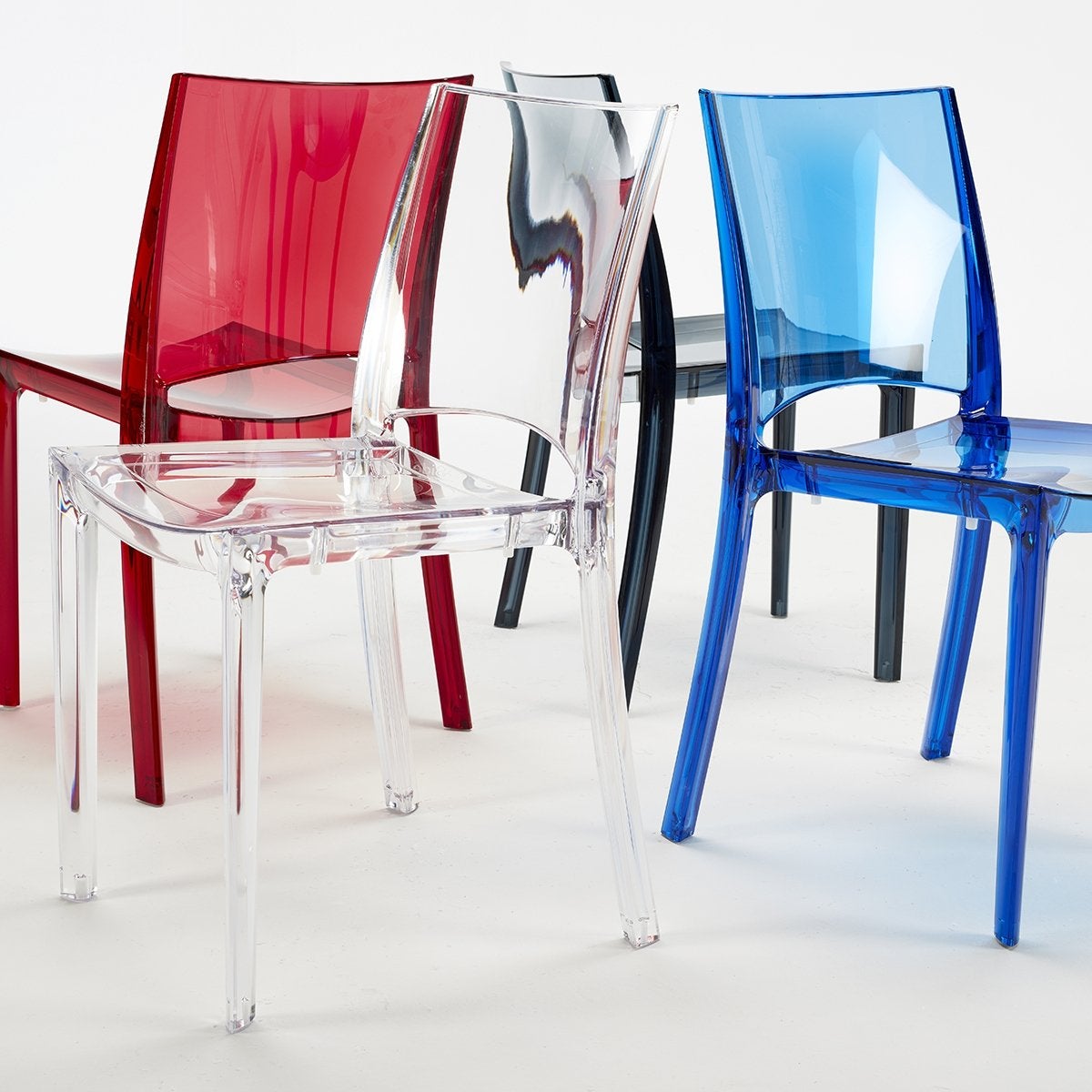 Chaise transparente salle à manger bar empilable B-Side Grand Soleil - 7