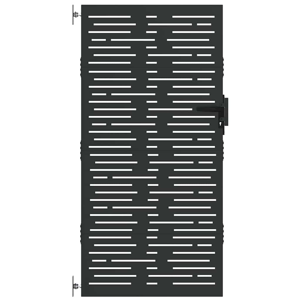 Porte de Jardin Noir 85 x 175 cm Acier peint par poudre vidaXL - 2