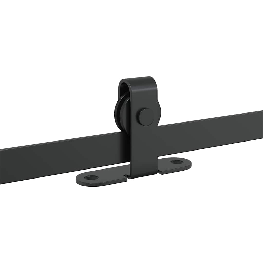 Kit de puerta corredera de armario acero carbono 213 cm 213 cm / Negro - 9