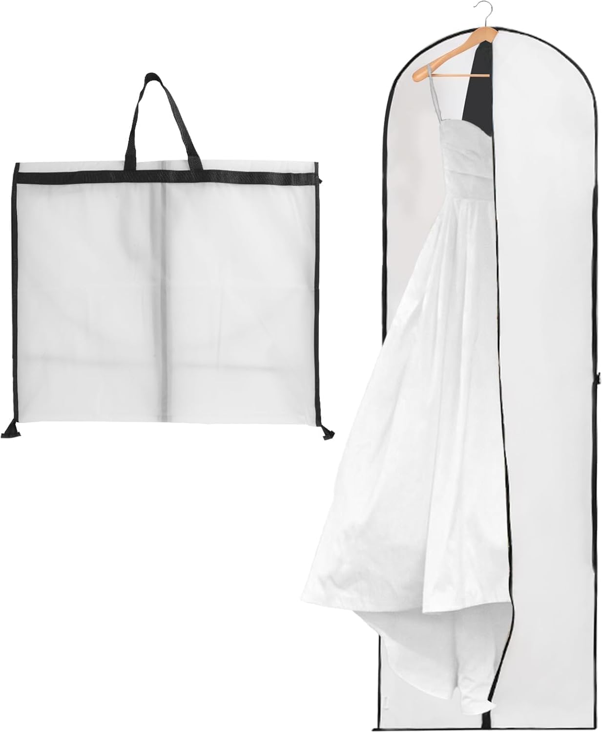 Pokrowiec na ubrania 180x60 cm Przezroczysty pokrowiec ochronny Pokrowiec na ubrania Woreczki pyłoszczelne Pokrowiec na ubrania Biały