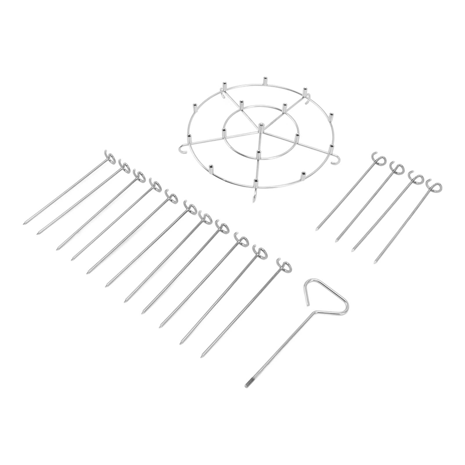 Griglia Friggitrice Ad Aria Griglia Per Friggitrice Ad Aria 15.8cm - Accessorio Con Spiedini In Acciaio Supporto Friggitrice Acciaio Inox - 3