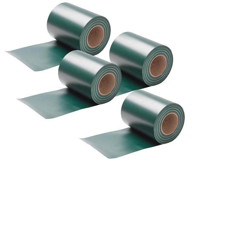 4 rollos de banda opaca de PVC para vallas rígidas, 70 m x 19 cm, fácil ...