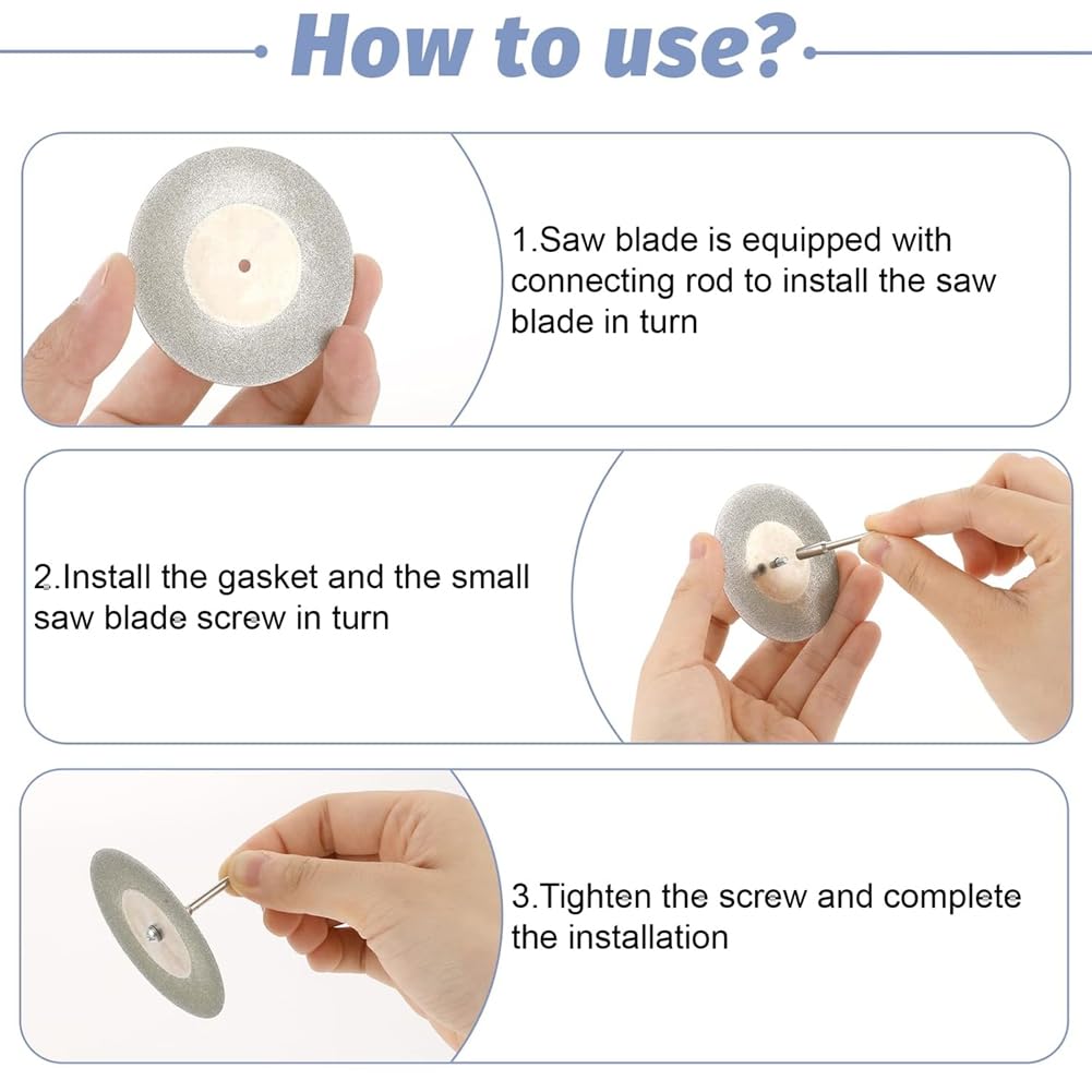 Lot de 12 disques de coupe diamantés pour verre (20 mm), pour outils rotatifs, forets, accessoires, polissage de carrelage - 3