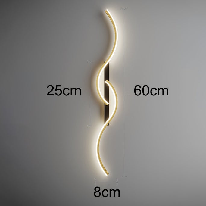 Ściemniana lampa ścienna LED z pilotem, kreatywna lampka nocna 60 cm, oświetlenie dekoracyjne, 3 regulowane temperatury barwowe - 4