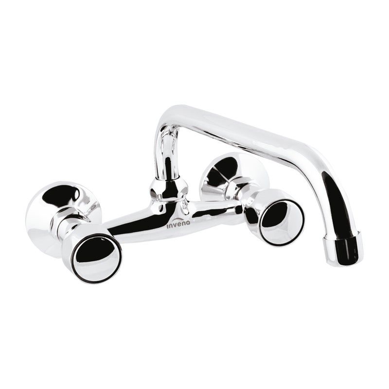 Bateria Kuchenna Ścienna z Wylewką Typu „U” 160 mm Invena Modena Srebrny