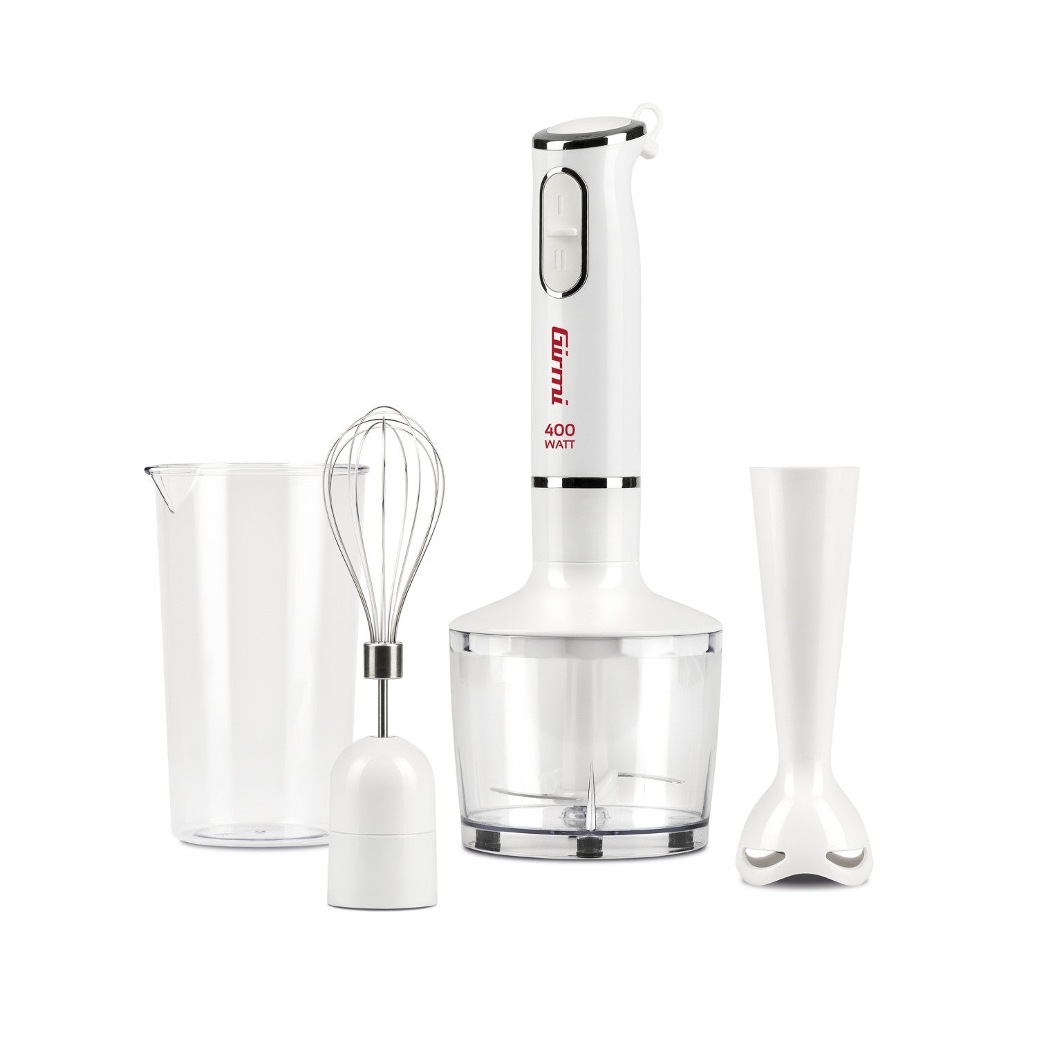 Blender ręczny Girmi MX1601, biały, z zestawem, wszechstronny, ergonomiczny design