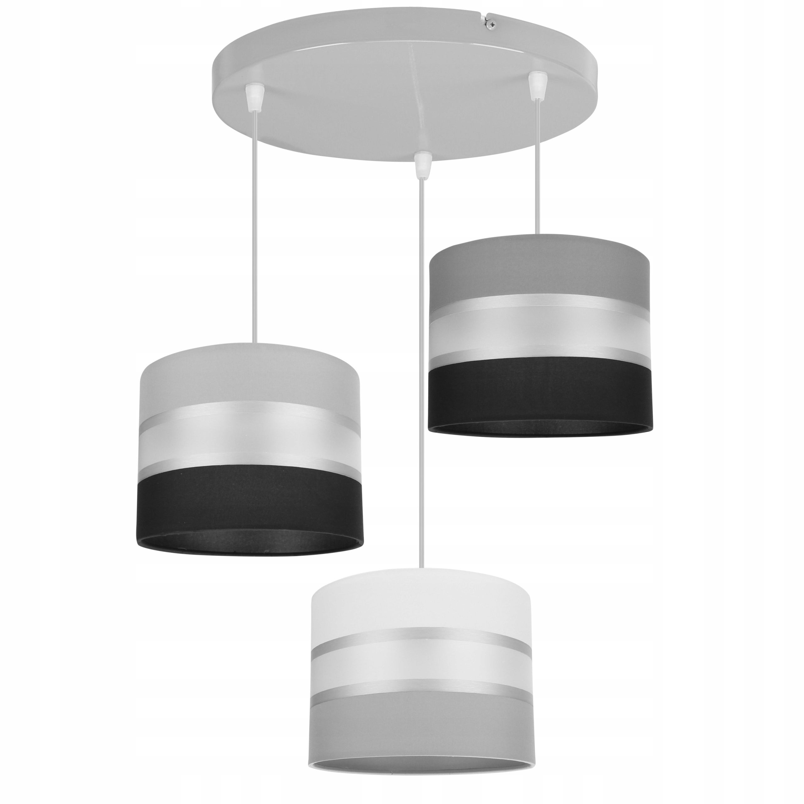 Lampa sufitowa wisząca Elegance boho 3xE27 abażur walec różnokolorowy Light Home LH
