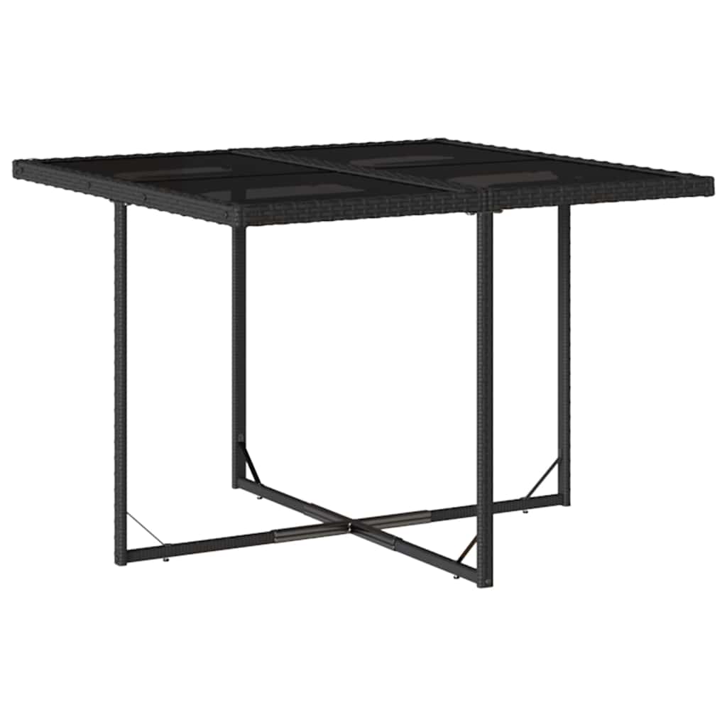 Salon bas de jardin en Rattan synthétique Noir 4 personnes - 5