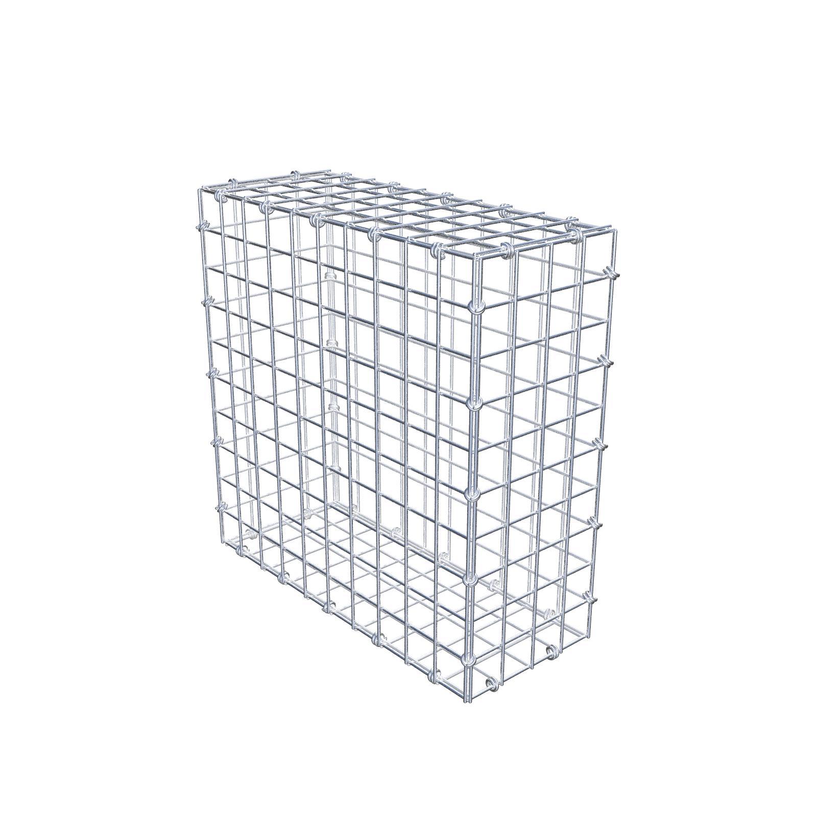 Gabion 50 cm x 50 cm x 20 cm (dł. x wys. x gł.), rozmiar oczek 5 x 5 cm, pierścień spiralny