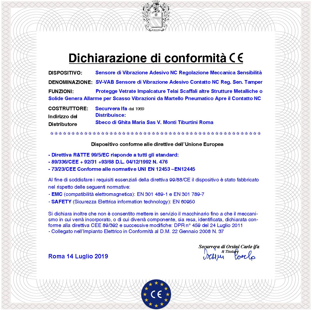 Sensore di Scasso Rileva le Vibrazioni Continue 3 Pezzi Via Filo Antifurto Per Inferriate Porte Infissi Martelletto Oscillante Regolabile Contatto All - 4