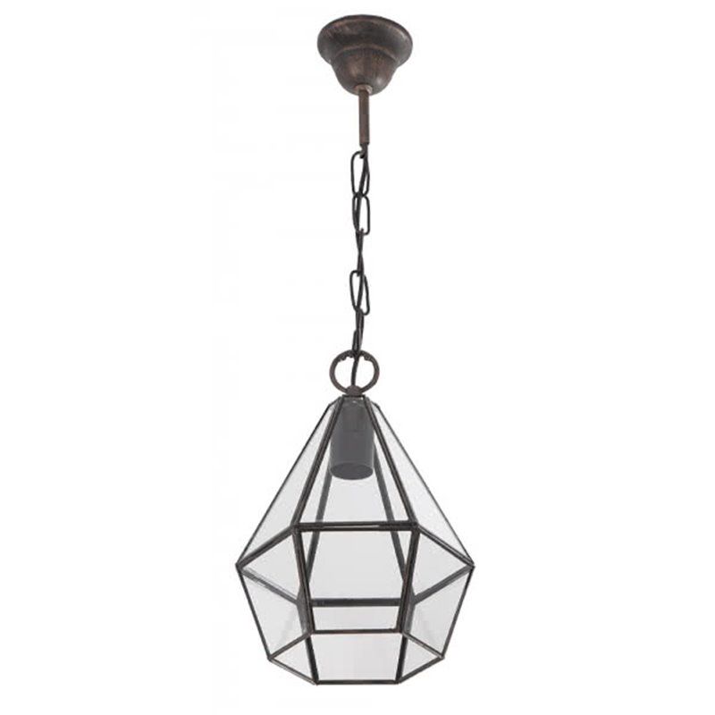 Ecija Copper Pendentif Lampe 1xe27 27x20x20 FABRILAMP. - 2