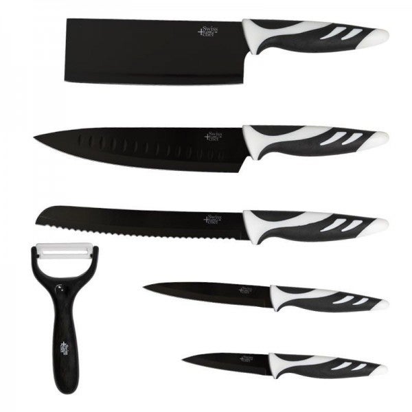 Cecotec Negro Juego De Cuchillos De Cocina Swiss Chef Alta Gama - Imagen 2