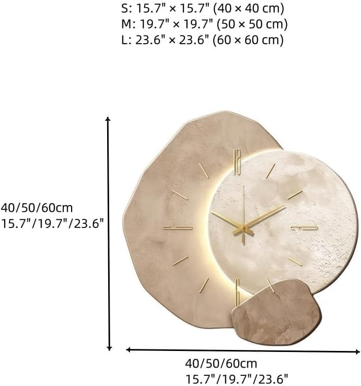 Suspendue Créative avec Lumière LED, Horloge Murale Lumineuse, Simple Horloge Décorative d'art pour Hôtel pour Restauration à 40 * 40cm - 2