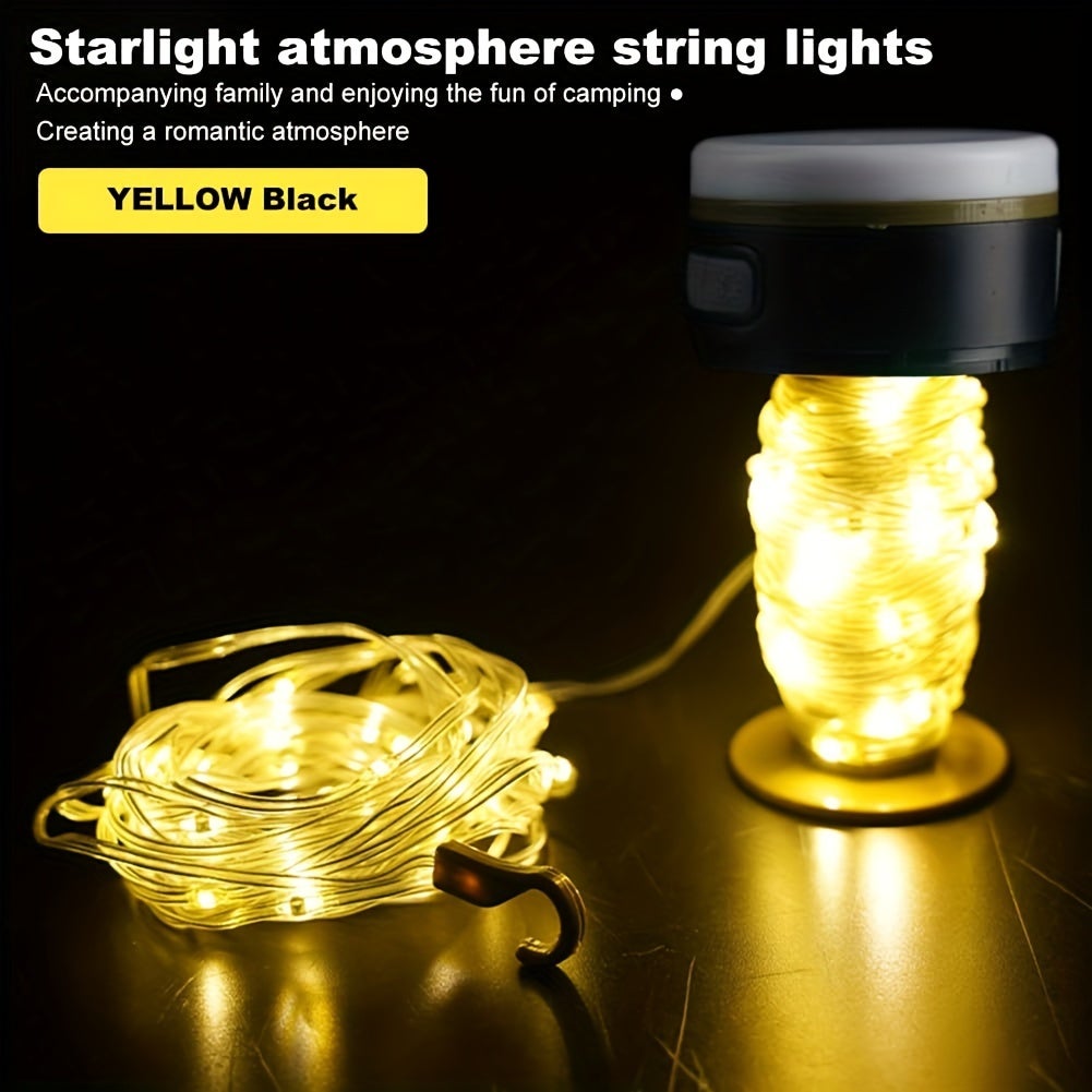 Bestal Guirlande Luineuse De Caping, Lanterne De Caping 2 En 1 Avec 5 Odes, étanche Et