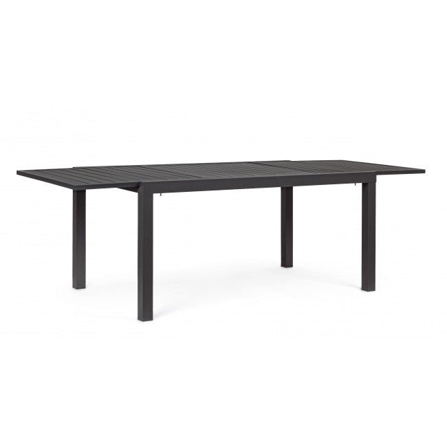 Table de jardin extensible 140/210 cm en aluminium anthracite - LOUNA - 6