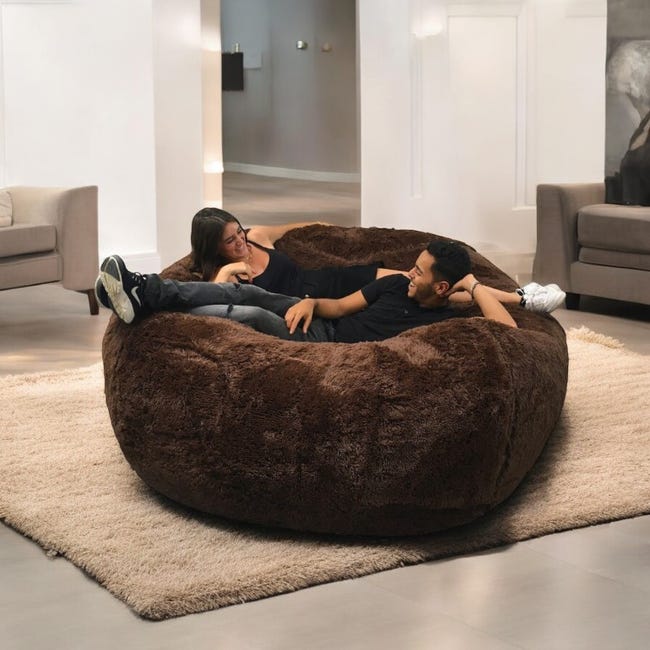 Divano Pouf Gigante Pouf Gigante Finta Pelliccia BANANAIR