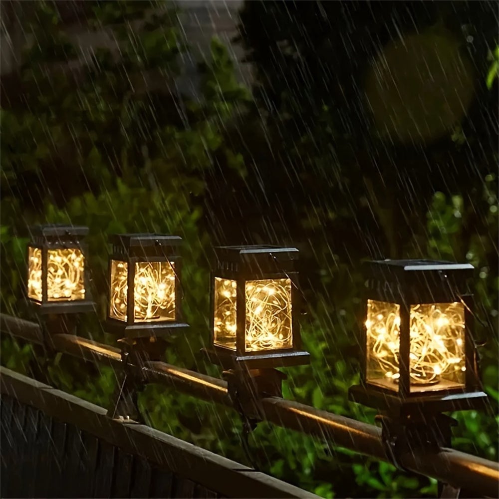 Lot de 2 lanternes solaires, décoration de jardin à suspendre, idéales pour Halloween, Noël ou Thanksgiving - 5