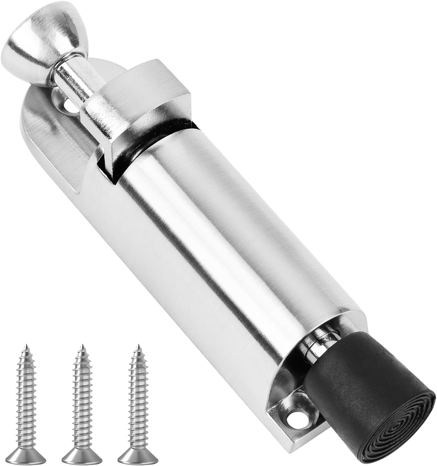 HOMURY Lot De 2 Butées De Porte Avec Commande Au Pied : 147 X 28 Mm En Alliage De Zinc Butée De Porte à Ressort Avec Vis, Pédale En Alliage De Zinc