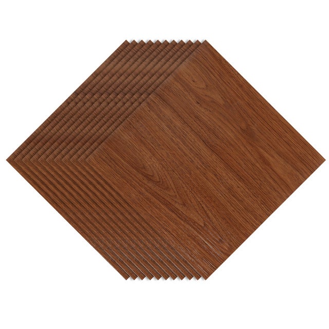 Lame PVC adhésive Sol Vinyle 55 Pièces 30cm x 30cm,ca. 5 m² ,Couleur bois papier peint imperméable auto-adhésif en PVC